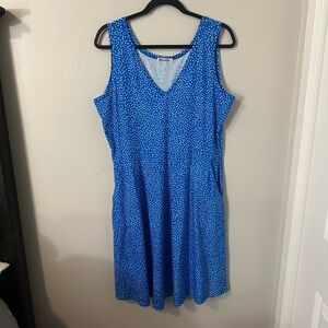 Chic Blue Polka Dot Mini Dress